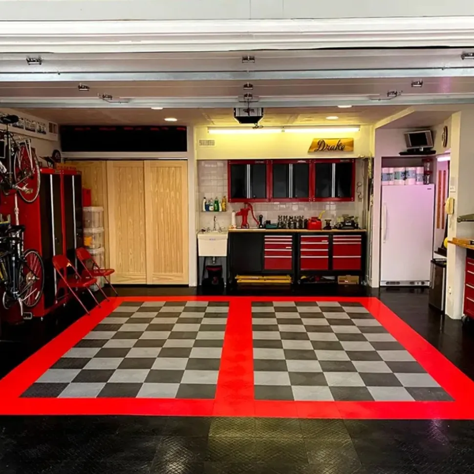 RaceDeck Diamond Garage Floor Tile 1/2 Inch x 1x1 Ft.