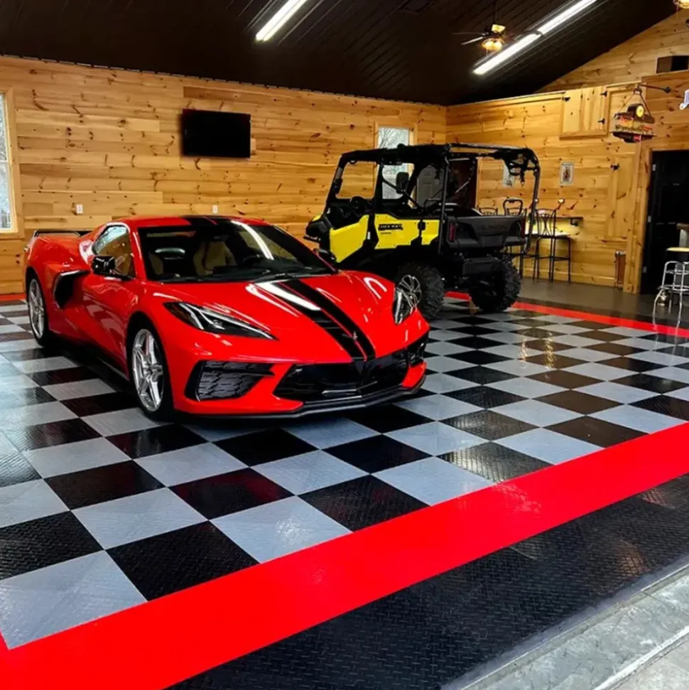RaceDeck Diamond Garage Floor Tile 1/2 Inch x 1x1 Ft.