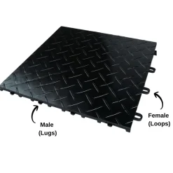 RaceDeck Diamond TuffShield Garage Floor Tile 1/2 Inch x 1x1 Ft.