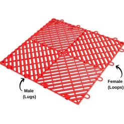 RaceDeck Free-Flow Garage Floor Tile 1/2 Inch x 1x1 Ft.
