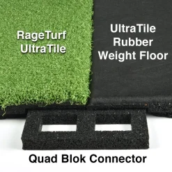 RageTurf UltraTile 1 Inch x 24x24 Inches with Quad Blok