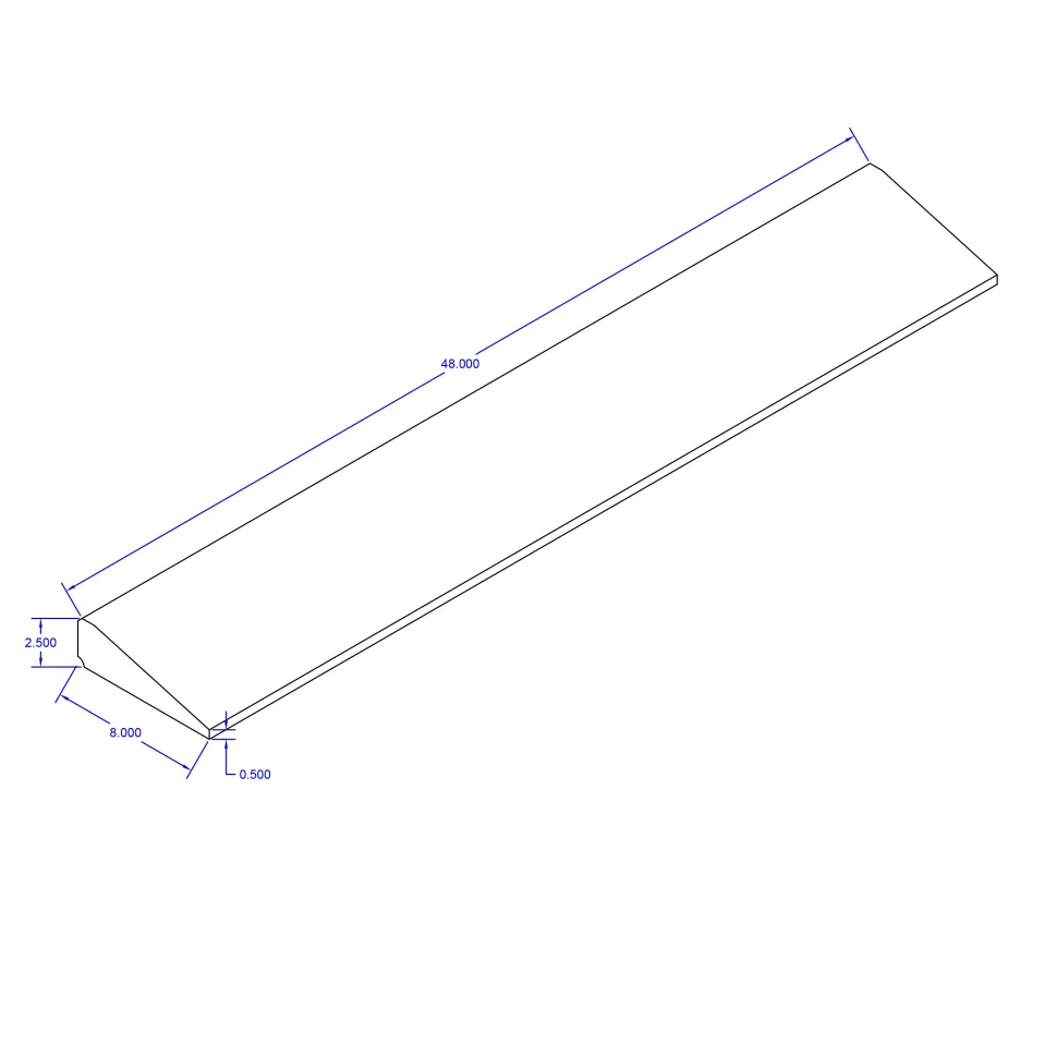 Reducer for dBTile and Max Playground Tile Black 2.5 x 48x8 Inch