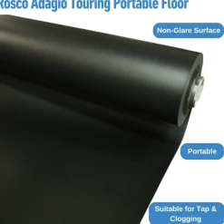 Rosco Adagio Touring Black Portable 5.25 Ft. x 10 Ft.