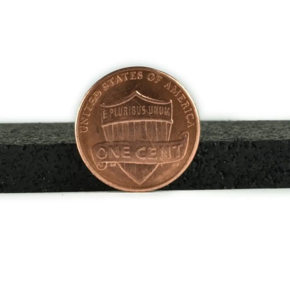 Rubber Flooring Roll Geneva 8 mm Black Per SF