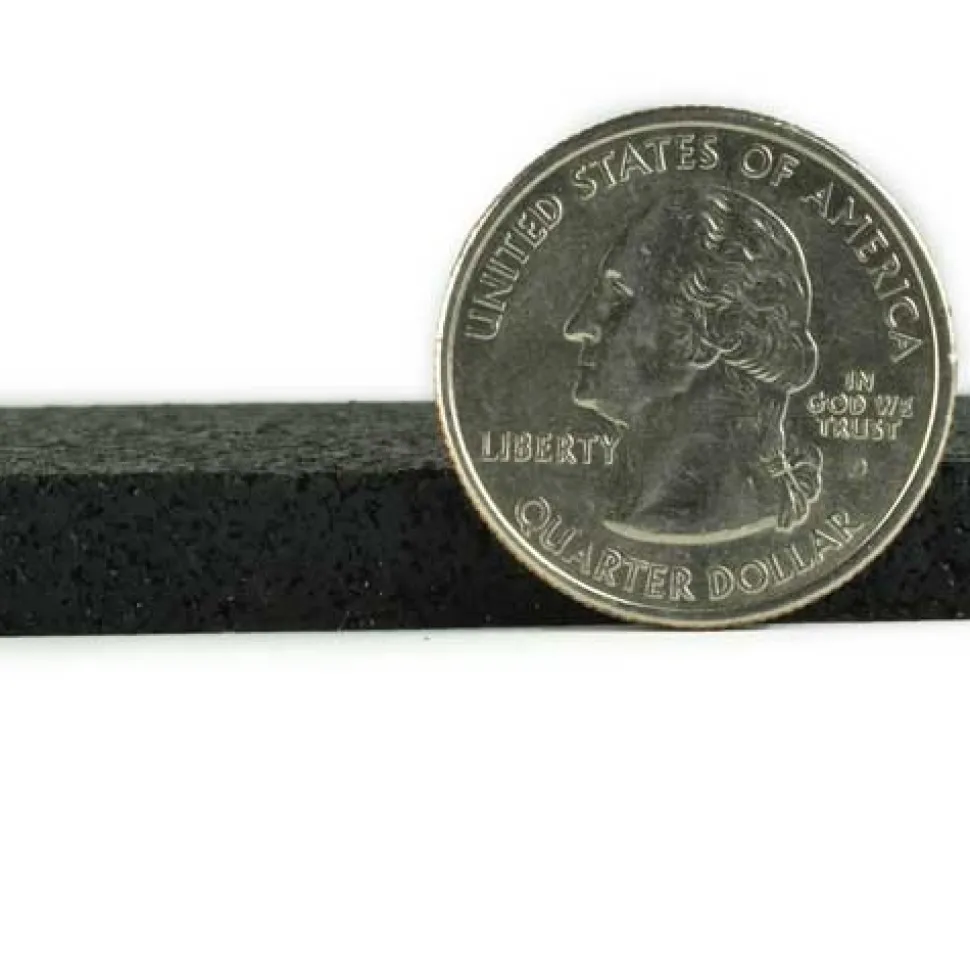 Rubber Flooring Roll Geneva 8 mm Black Per SF