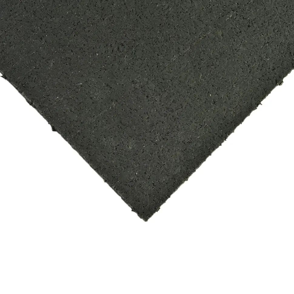 Rubber Flooring Roll Geneva 8 mm Black Per SF