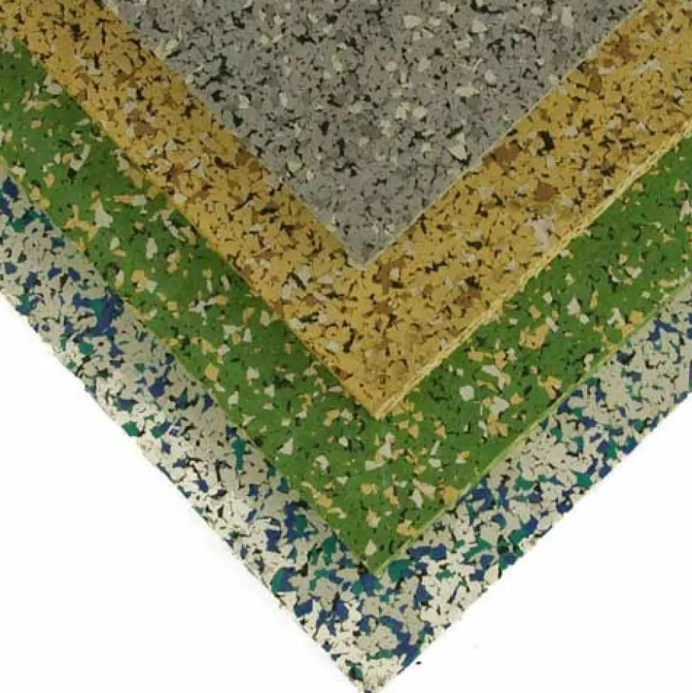 Rubber Flooring Tiles Nuclear 3/8 Inch x 3x3 Ft.