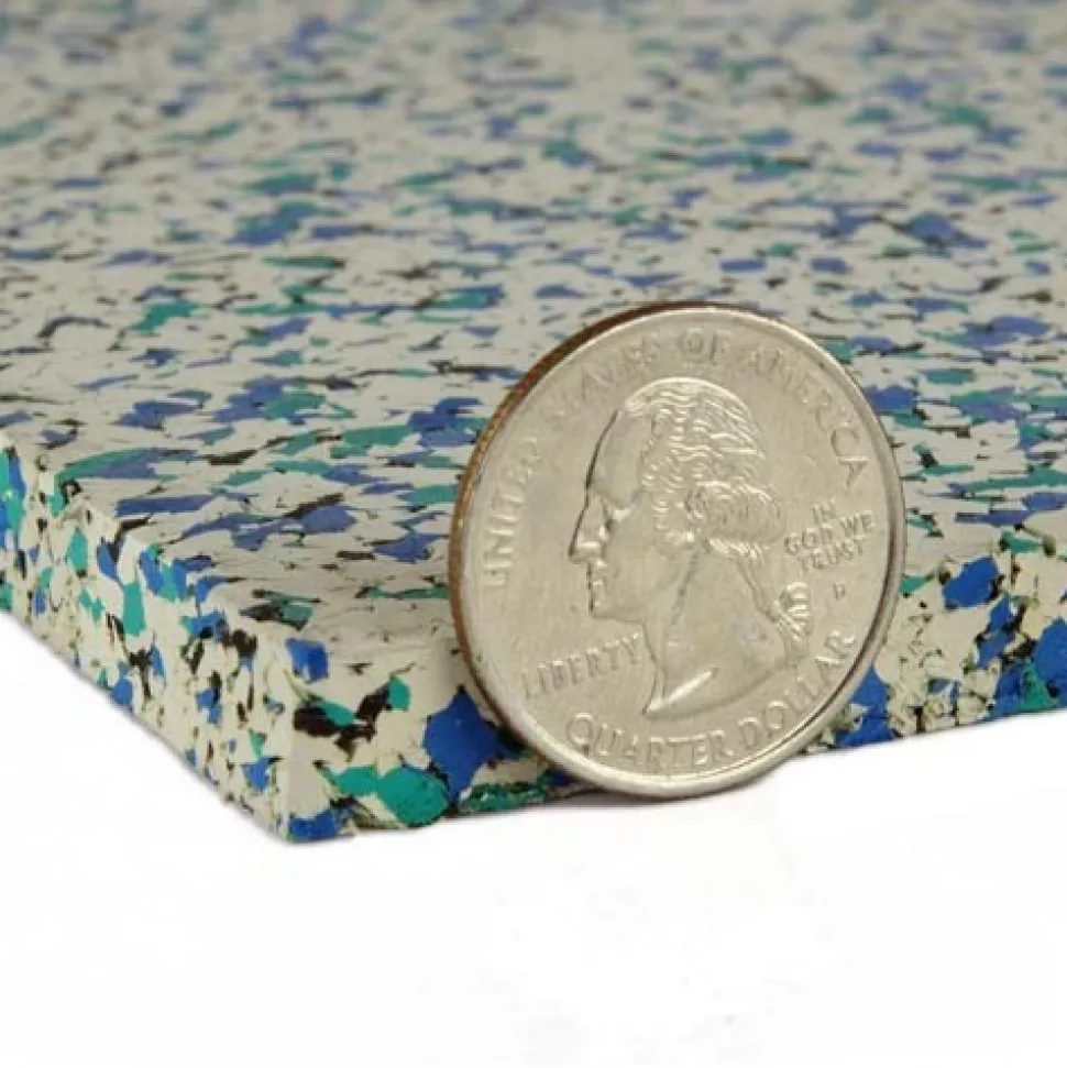 Rubber Flooring Tiles Nuclear 3/8 Inch x 3x3 Ft.