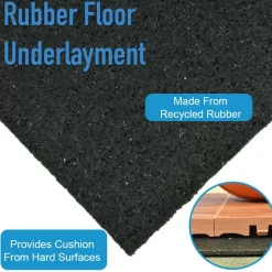 Rubber Floor Underlayment 4 mm x 4x50 Ft. Roll