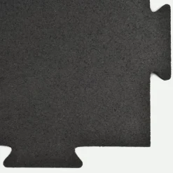 Rubber Tile Interlocking Black 8 mm x 2x2 Ft. Pacific