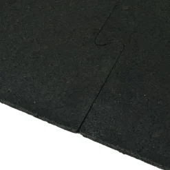 Rubber Tile Interlocking Black 1/4 Inch x 2x2 Ft. Pacific