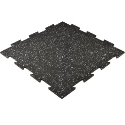 Rubber Tile Interlocking 10% Color CrossTrain 3/8 Inch x 2x2 Ft. Pacific