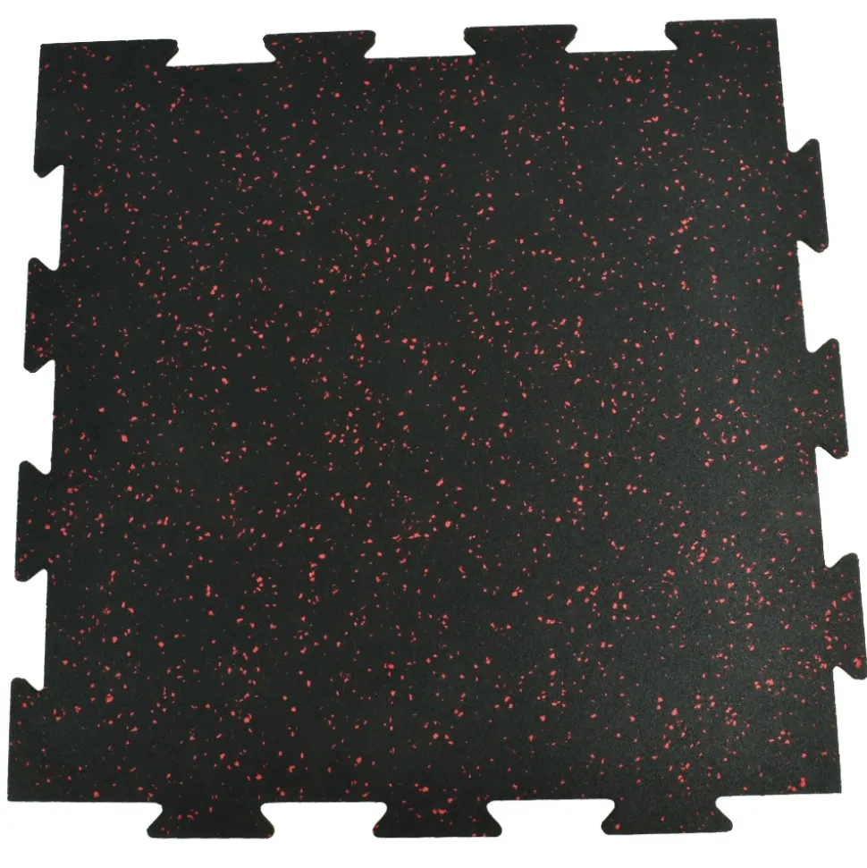 Rubber Tile Interlocking 10% Color Pacific 1/2 Inch x 2x2 Ft.