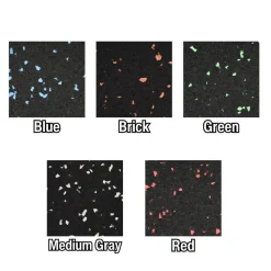 Rubber Tile Interlocking 10% Color Pacific 1/2 Inch x 2x2 Ft.