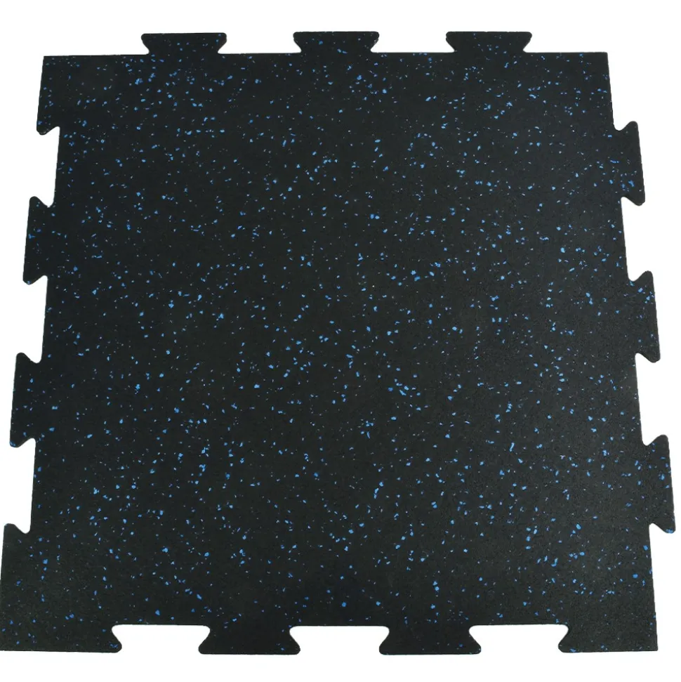 Rubber Tile Interlocking 10% Color Pacific 1/2 Inch x 2x2 Ft.