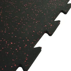Rubber Tile Interlocking 10% Color 1/4 Inch x 2x2 Ft. Pacific