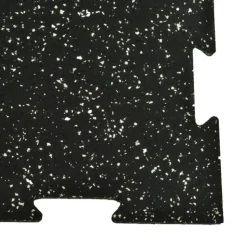 Rubber Tile Interlocking 10% Color 1/4 Inch x 2x2 Ft. Pacific