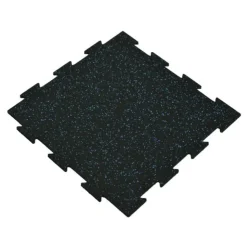 Rubber Tile Interlocking 10% Color 3/8 Inch x 2x2 Ft. Pacific