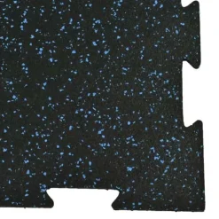 Rubber Tile Interlocking 10% Color 3/8 Inch x 2x2 Ft. Pacific