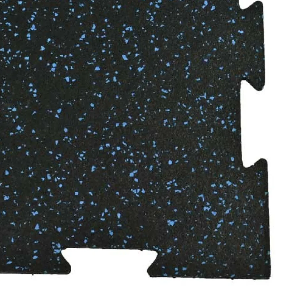Rubber Tile Interlocking 10% Color 3/8 Inch x 2x2 Ft. Pacific