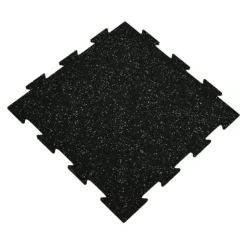 Rubber Tile Interlocking 10% Color 3/8 Inch x 2x2 Ft. Pacific