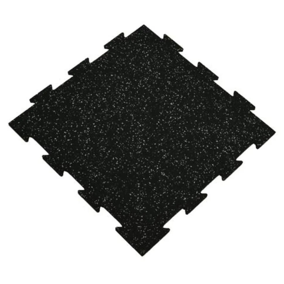 Rubber Tile Interlocking 10% Color 3/8 Inch x 2x2 Ft. Pacific