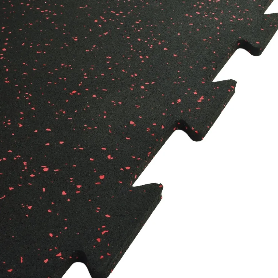 Rubber Tile Interlocking 10% Color 3/8 Inch x 2x2 Ft. Pacific