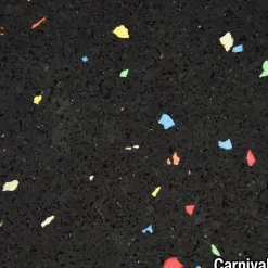 Rubber Tile Interlocking 10% Color CrossTrain 1/4 Inch x 2x2 Ft. Pacific