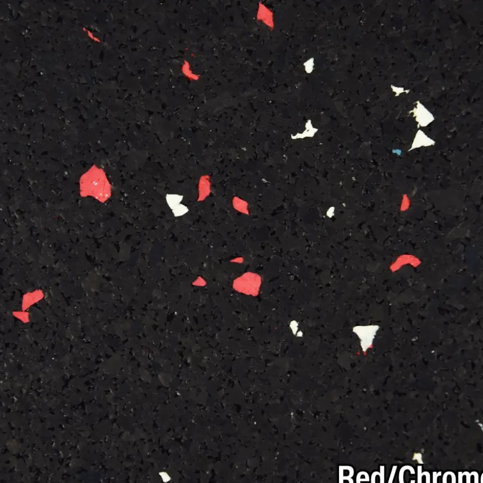 Rubber Tile Interlocking 10% Color CrossTrain 1/4 Inch x 2x2 Ft. Pacific