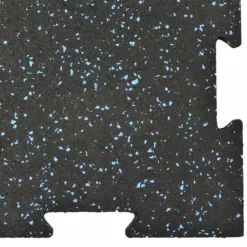 Rubber Tile Interlocking 10% Color CrossTrain Custom 3/8 Inch x 2x2 Ft. Pacific