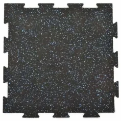Rubber Tile Interlocking 10% Color CrossTrain Custom 3/8 Inch x 2x2 Ft. Pacific