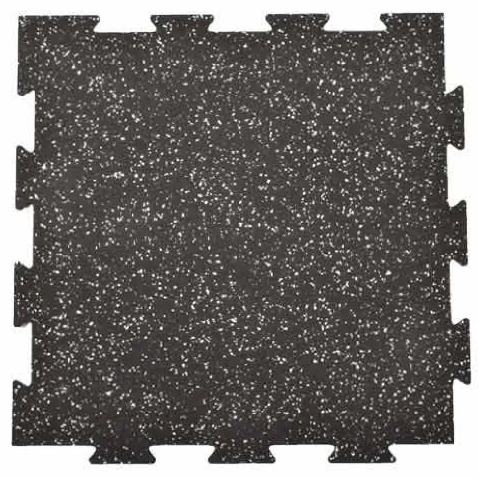 Rubber Tile Interlocking 10% Color CrossTrain Custom Pacific 1/2 Inch x 2x2 Ft.