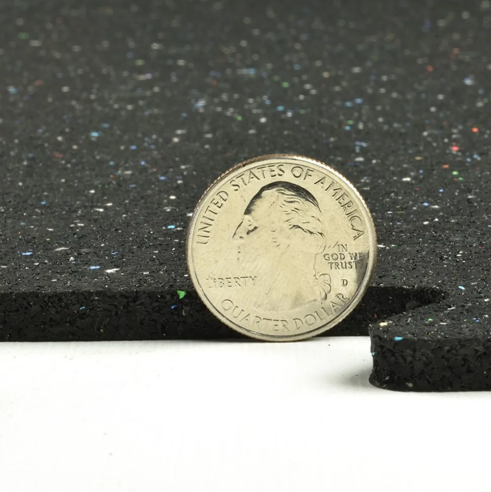 Rubber Tile Interlocking Regrind 1/4 Inch x 2x2 Ft. Pacific
