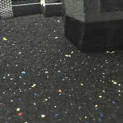 Rubber Tile Interlocking Regrind 3/8 Inch x 2x2 Ft. Pacific