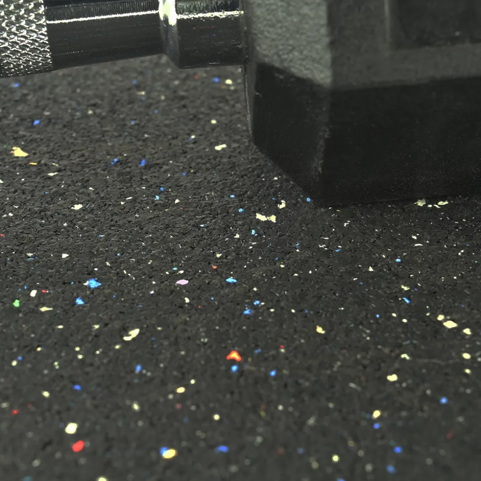 Rubber Tile Interlocking Regrind 3/8 Inch x 2x2 Ft. Pacific