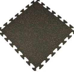 Rubber Tile Interlocking Sport 10% Red 3/8 Inch x 2x2 Ft.