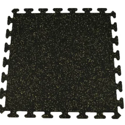Rubber Tile Interlocking Sport 10% Tan 3/8 Inch x 2x2 Ft.