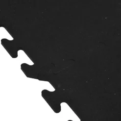 Rubber Tile Interlocking Sport Black 3/8 Inch x 2x2 Ft.