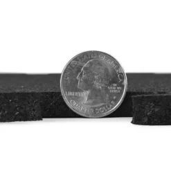Rubber Tile Interlocking Sport Black 3/8 Inch x 2x2 Ft.