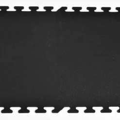 Rubber Tile Interlocking Sport Black 3/8 Inch x 2x2 Ft.