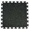 Rubber Tile Interlocking Sport 10% Light Gray 3/8 Inch x 2x2 Ft.