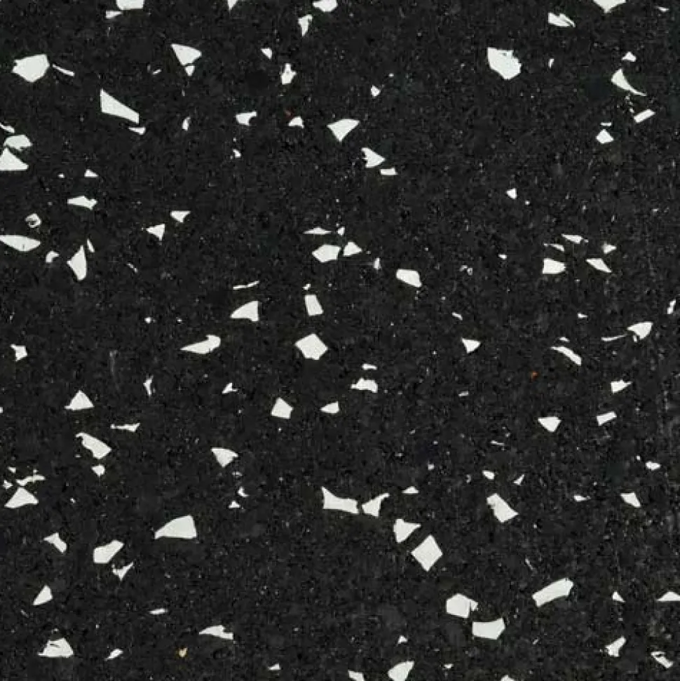 Rubber Tile Interlocking Sport 10% Light Gray 3/8 Inch x 2x2 Ft.