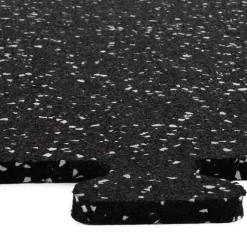 Rubber Tile Interlocking Sport West 10% Light Gray 3/8 Inch x 2x2 Ft.