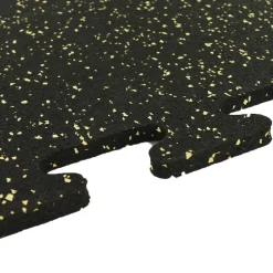Rubber Tile Interlocking Sport West 10% Tan 3/8 Inch x 2x2 Ft.