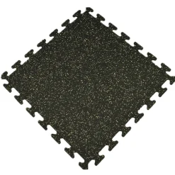 Rubber Tile Interlocking Sport West 10% Tan 3/8 Inch x 2x2 Ft.