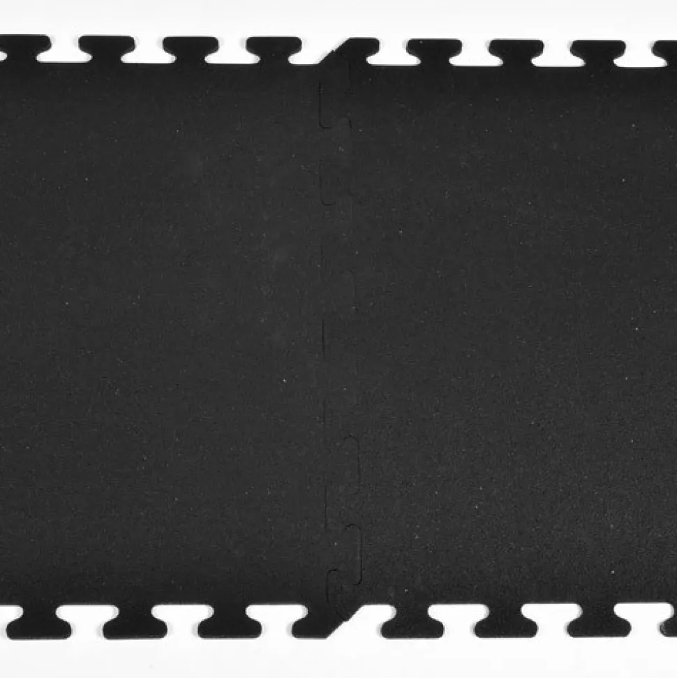 Rubber Tile Interlocking Sport West Black 3/8 Inch x 2x2 Ft.