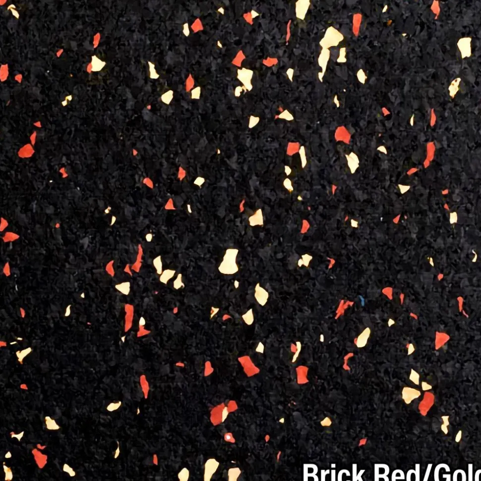 Rubber Tile Interlocks with Borders 10% Color Custom CrossTrain 8mm x 25x25 In Pacific