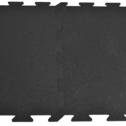 Rubber Tile Interlocks with Borders Black 8mm x 25x25 Inches Pacific
