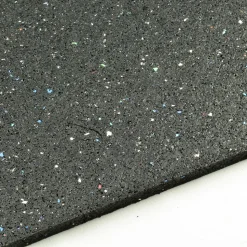 Rubber Tile Interlocks with Borders Regrind 1/4 Inch x 25x25 Inches Pacific