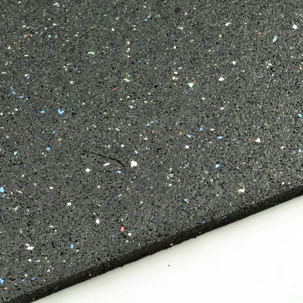 Rubber Tile Interlocks with Borders Regrind 1/4 Inch x 25x25 Inches Pacific